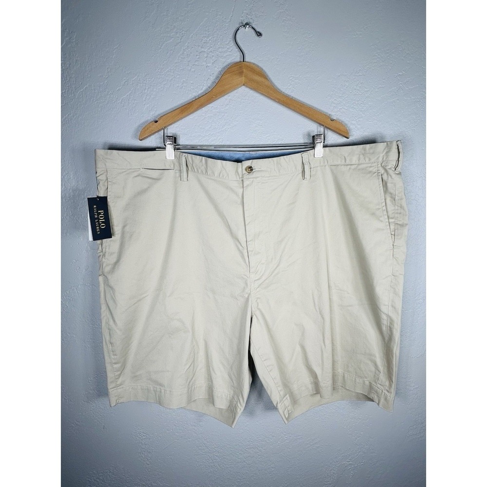 Polo Ralph Lauren Mens Beige Stretch Classic Fit 9 Inch Chino Shorts 50B NEW